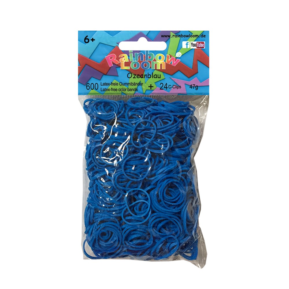 Gummibänder Ozeanblau