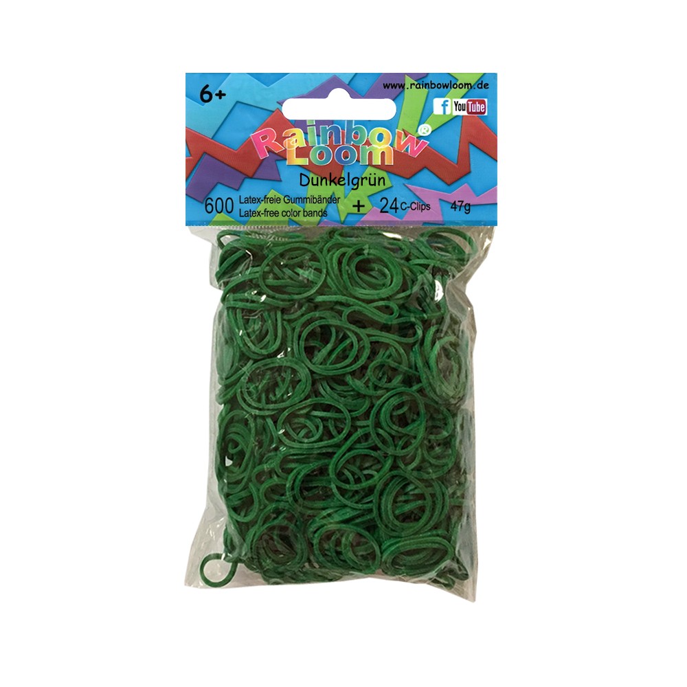 Gummibänder Dunkelgrün